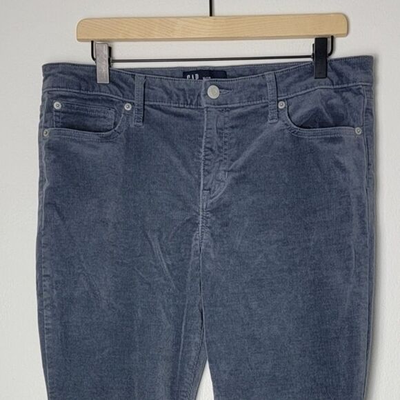 Gap Gray Mid-Rise Corduroy Pants Leggings Size 12 - Picture 2 of 10